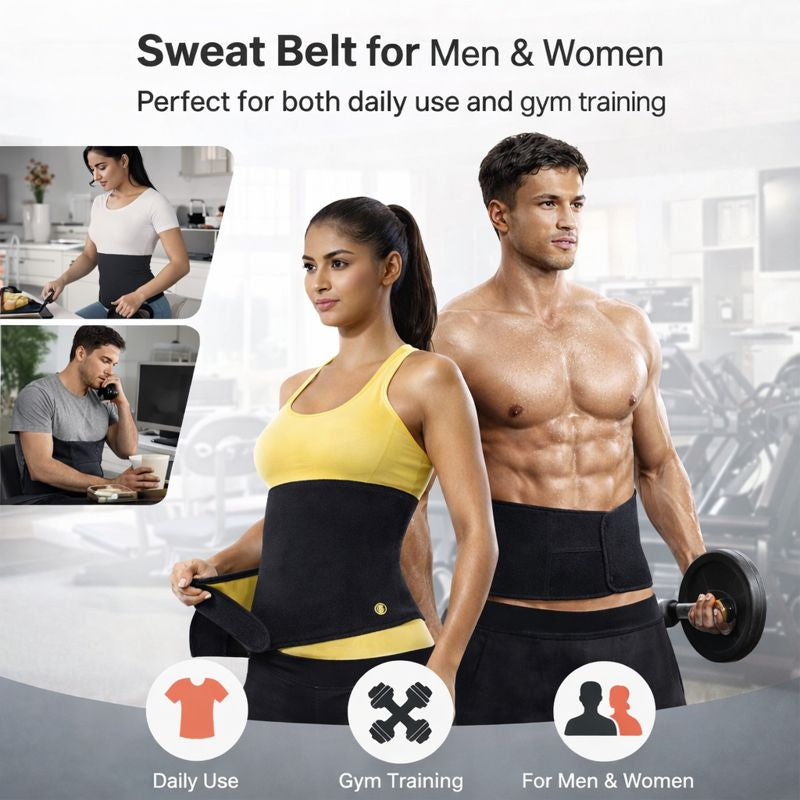 Sweat Belt - Hot Body Shaper, Belly Fat Burner for Men & Women